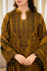 Libass - Winter 3PC Dhanak Embroidered Suit - kp3312